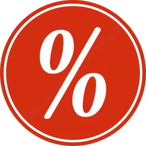 30mm körcímke % kedvezmény (1000db/40)