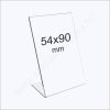 Árcímke tartó plexi 54x90 mm - álló