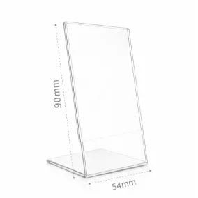 Árcímke tartó plexi 54x90 mm - álló