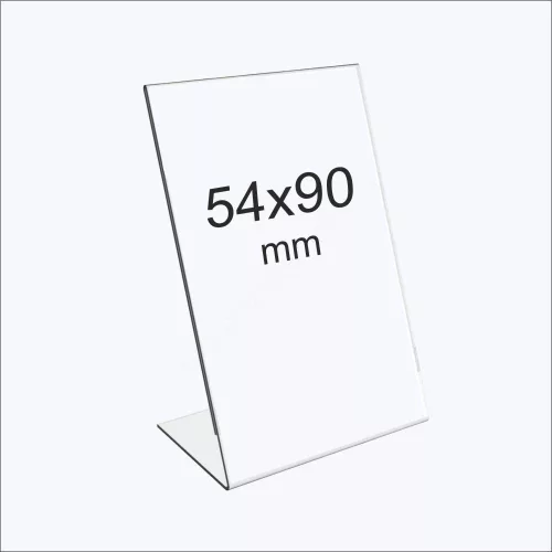 Árcímke tartó plexi 54x90 mm - álló