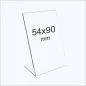Árcímke tartó plexi 54x90 mm - álló