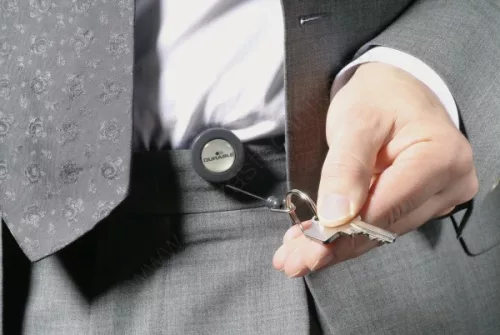 Kihúzható névkitűző DURABLE (8222-58) kulcskarikával