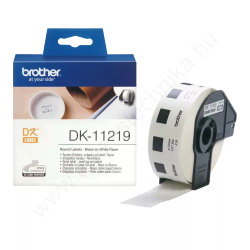 Brother DK-11219 öntapadó címke 12mm kör