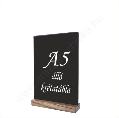 RUSTIC A5 álló krétatábla - fa talp