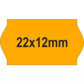   22x12mm REM - visszaszedhető ORIGINAL árazócímke - FLUO narancs