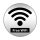 Piktogram - WIFI - 83mm kör szálcsiszolt ezüst tábla