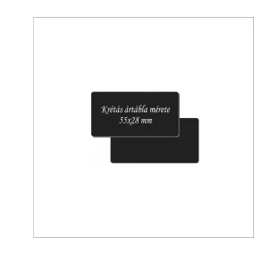 Krétás ártábla 55x28 mm - FEKETE SAFE FOOD