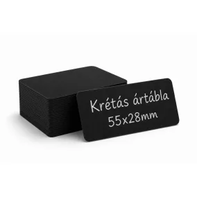 Krétás ártábla 55x28 mm - FEKETE SAFE FOOD