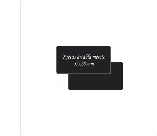 Krétás ártábla 55x28 mm - FEKETE SAFE FOOD