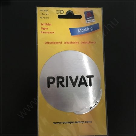 Piktogram "PRIVAT" (Avery 3234)