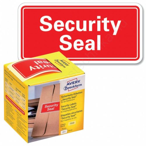 7310 Avery biztonsági zárócímke "Security Seal" 78x38mm