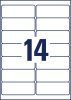 L7063-20 Avery időjárásálló fehér poliészter címke 99,1 x 38,1 mm