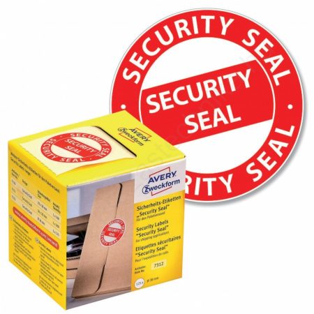 7312 Avery biztonsági körcímke "Security Seal" 38mm kör