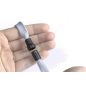 Nyakpánt 10mm - szürke (8119-10) csipeszes - biztonsági kioldás