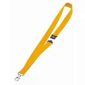   Nyakpánt 20mm - sárga (8137-04) FÉM karabiner - biztonsági kioldás (10db)