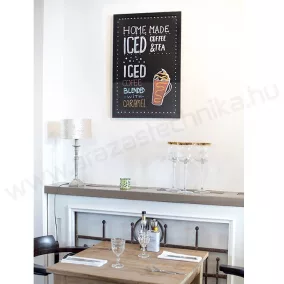   Krétatábla 60x80cm WOODY WALL - FEKETE keret (WBW-BL-60-80)