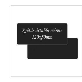 Krétás ártábla 120x50 mm - FEKETE SAFE FOOD
