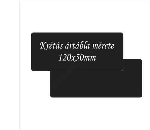 Krétás ártábla 120x50 mm - FEKETE SAFE FOOD