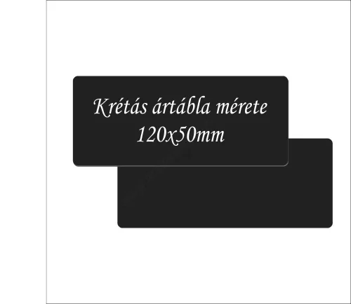 Krétás ártábla 120x50 mm - FEKETE SAFE FOOD