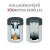 Szemetes SAFE 15L (3305-01) acél TŰZbiztos hulladékgyűjtő - fekete