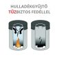 Szemetes SAFE 15L (3305-01) acél TŰZbiztos hulladékgyűjtő - fekete