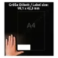   Visszaszedhető etikett 99,1x42,3mm (12db/ív) (Avery L4743 REV-25)