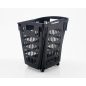 Gurulós bevásárló kosár 52 literes - RECYCLED fekete