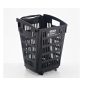 Gurulós bevásárló kosár 52 literes - RECYCLED fekete