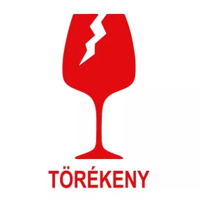   Piktogram 100x60mm - Törékeny - öntapadó címke (1.000db/40)