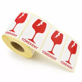   Piktogram 100x60mm - Törékeny - öntapadó címke (1.000db/40)