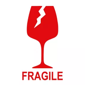   Piktogram 100x60mm - FRAGILE - öntapadó címke (1.000db/40)