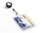 Azonosítókártya AKRIL tartó - zárt (8012-19) kihúzható KLIPSZ (10szett)