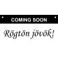 Rögtön jövök! tábla 200x100mm - (fekete-fehér)