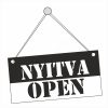 NYITVA-ZÁRVA  OPEN-CLOSED tábla 200x100mm (fekete-fehér)