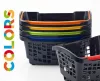Bevásárló kosár 20L - Design COLOR -  PIROS fül (22-846)