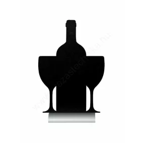   Menütartó krétás - BOR sziluett - alumínium talp Securit® (FBTA-WINE)