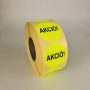   35 mm fluo CITROM körcímke - AKCIÓ (1.000 db/tek) visszaszedhető ragasztóval