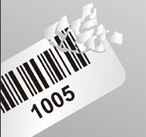 DESTRUKTÍV PVC címke 50x25mm (1000db/40)