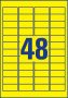   Időjárásálló poliészter címke 45,7x21,2mm (Avery L6103-20) sárga