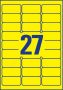   Időjárásálló poliészter címke 63,5x29,6mm (Avery L6105-20) sárga