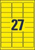 L6105-20 Avery időjárásálló sárga poliészter címke 63,5x29,6mm