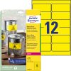 L6107-20 Avery időjárásálló sárga poliészter címke 99,1x42,3mm