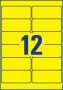   Időjárásálló poliészter címke 99,1x42,3mm (Avery L6107-20) sárga
