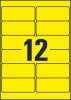 L6107-20 Avery időjárásálló sárga poliészter címke 99,1x42,3mm
