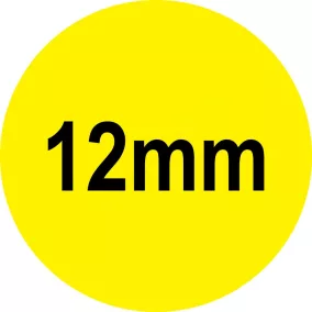 12mm körcímke SÁRGA FL jelölőpont (1.400db/tekercs)