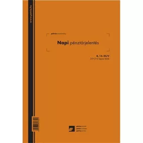 Napi pénztárjelentés 25x4 vegykezelt - Pátria B.13-25V.