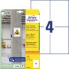 L7876-20 Avery szuper öntapadó címke - fehér 105x148mm