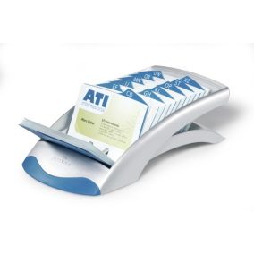   VISIFIX® DESK VEGAS lapozható asztali névjegytartó 241323 - ezüst