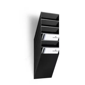   FLEXIBOXX fali A4 álló proskektustartó 6 rekeszes - fekete (1709760060)