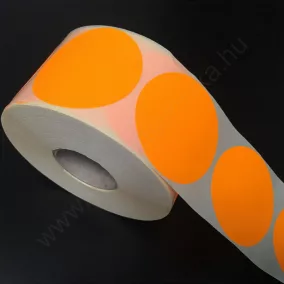 60mm körcímke - fluo NARANCS (1.000 db/40)